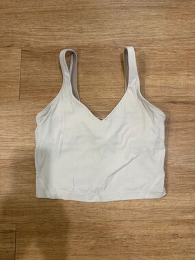 lululemon athletica White V-Neck Tank Top